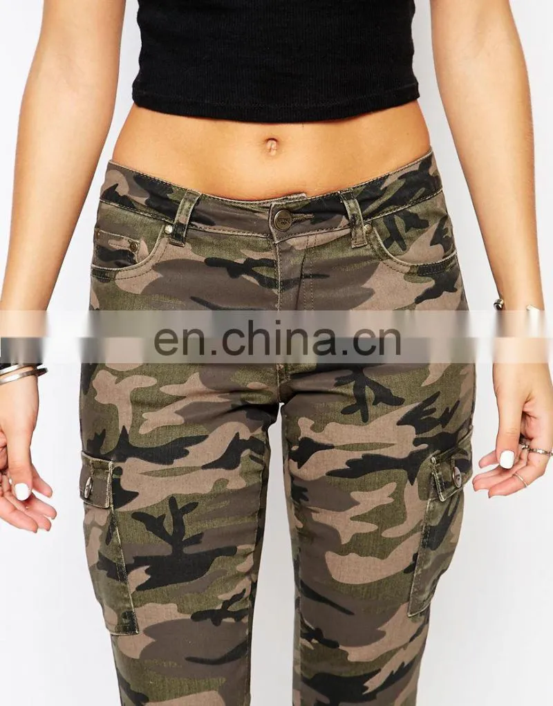 2015 NEW women ladies denim skinny cargo pants hot northmore trouser pants fashion latest new design
