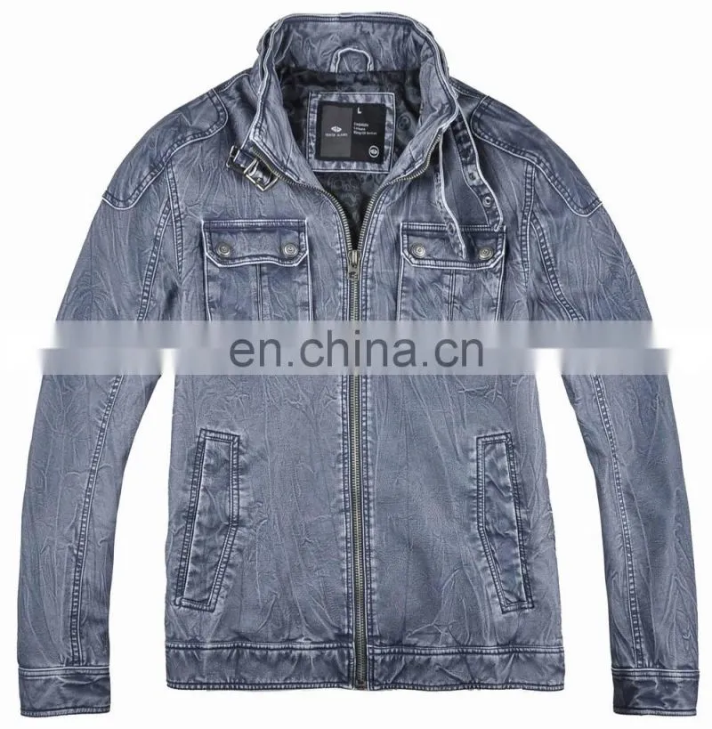 2017 latest design mens handsome motrocycle soft thin leather jacket