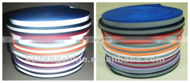 Hi vis Fabric Tape Fluorescent 8cm Black Nylon Ribbon For Safety Clothes