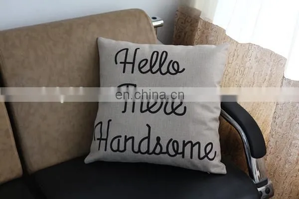Top selling Low MOQ cheap decorative home throw pillow cover fashion linen sofa seat printed cushion cover