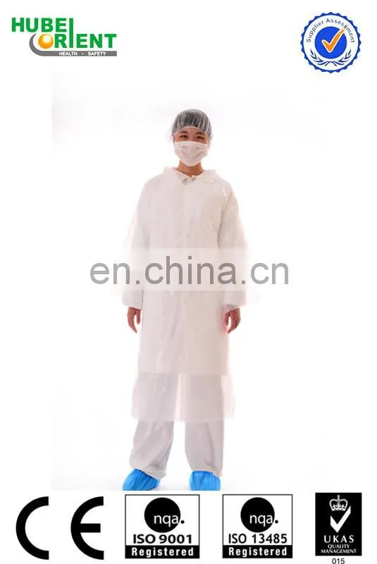 waterproof PE visitor coat kit cap visitor coat shoe cover face mask