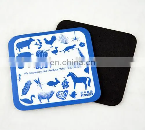 square design glass cup coaster