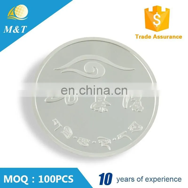 Factory direct sale cheap custom silver coins