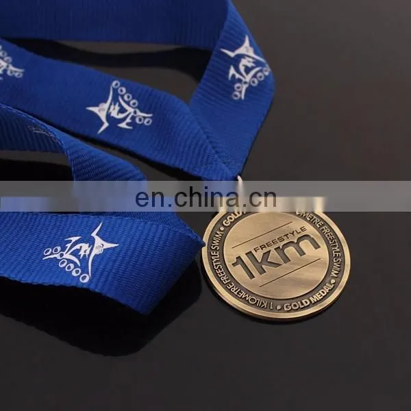 Custom swimming match gold metal