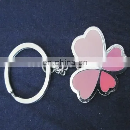 gifts metal four leaf clover epoxy dripping keychain, key ring