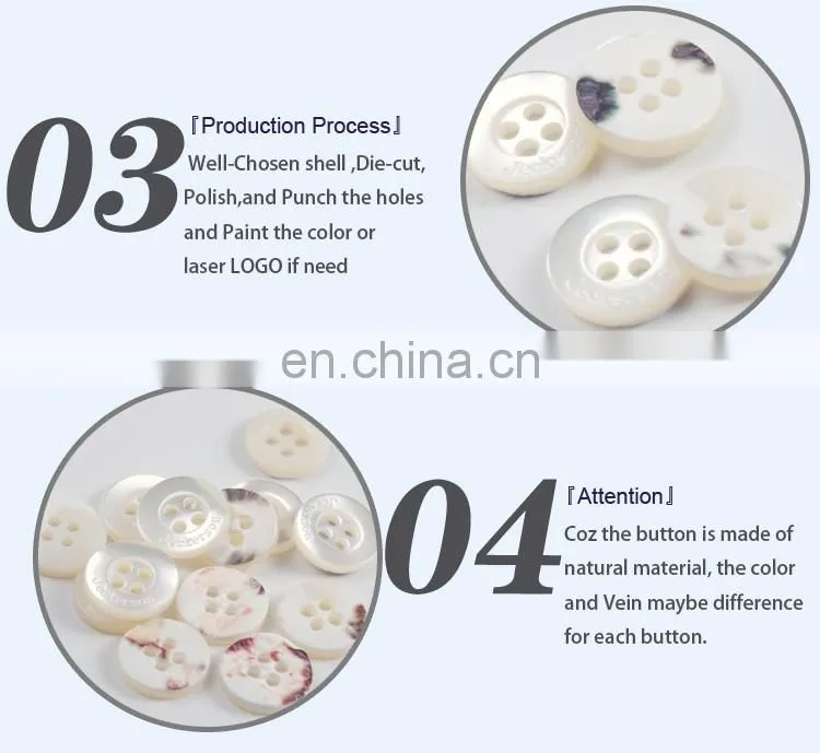 Quality Trocas Shell Button with Customized Logo BN80052