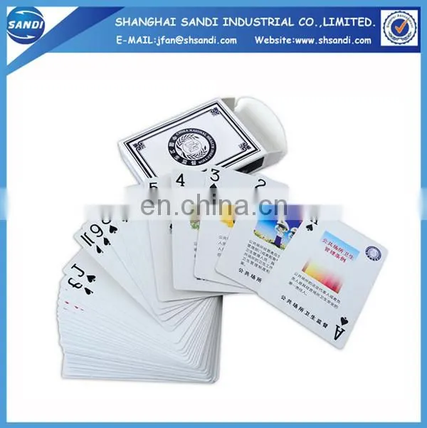 Promotional paper 777 playing card with printing