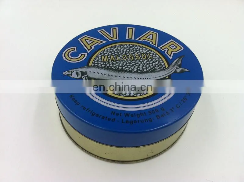 500g Round Caviar Tin Box