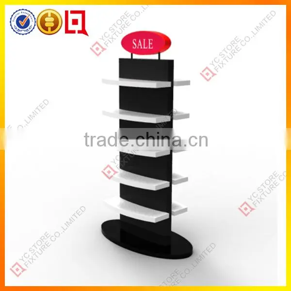 4 shelf MDF shoe display for kids
