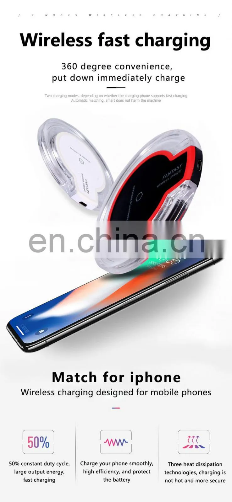 lamp with wireless charging new products 2020 for iphone 7/6/8 plus mobile phones for apple wireless charging