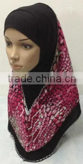 A498 Popular Newest ITY TWO LAYERS al amira 2pcs MUSLIM HIJAB