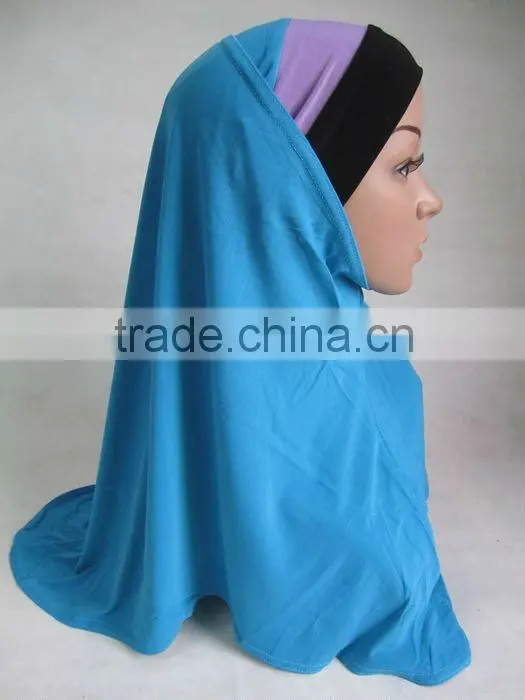 A560 fashion TWO PIECES elastic MUSLIM lycra HIJAB
