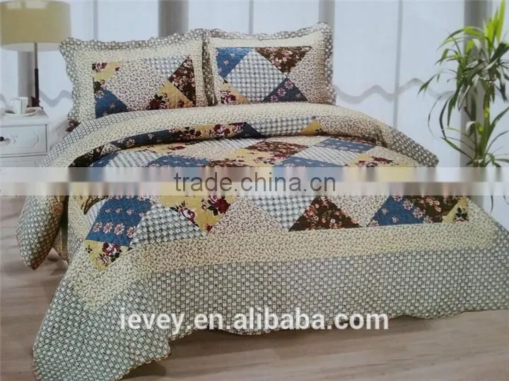 Alibaba china high quality best price reactive printed cotton home goods patchwork bedspread