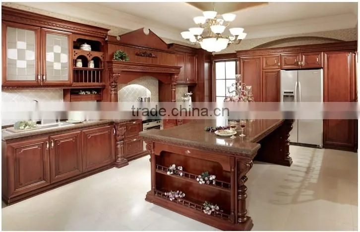 Fashionable Design Contemporary solid wood Kitchen Cabinet,antique kitchen cabinet