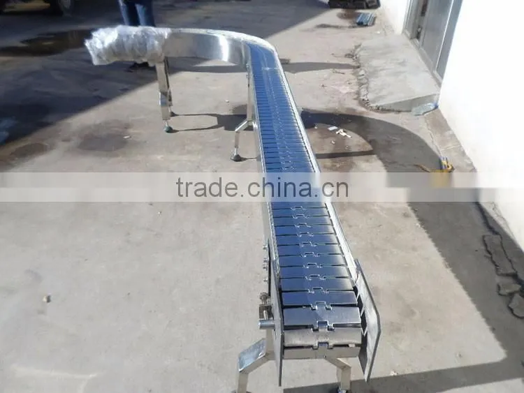 stainless steel plate link conveyor for food industry manufacturer