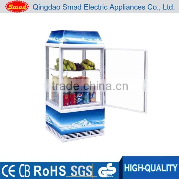 40-95L four side glass door cooling freestanding showcase, cake cooler