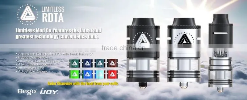 Crazy Selling IJOY Limitless RDTA, Innovative Variable Color with Temp IJOY Limitless RDTA