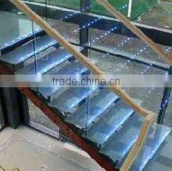 6+6mm LED glass Power glass/Colorful Stair LED glass lighting