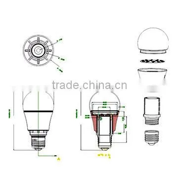 270 deg 2700-3200k,6000-6500K 5W led lightingwith ETL UL