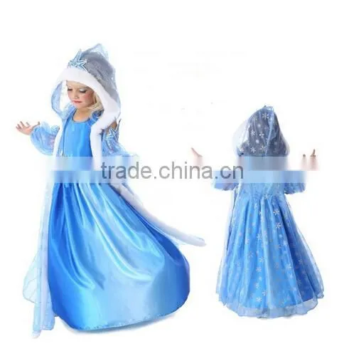 wholesale JUNHOU BRAND cheap 2015 Frozen Elsa Dress With Rhino