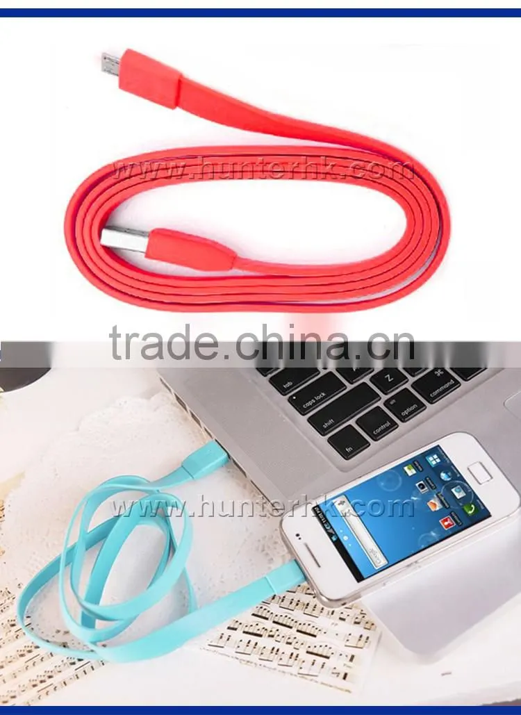 Best Selling Colorfull For Micro USB Flat Data Cable