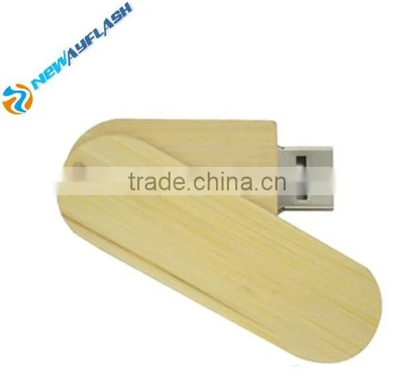 Bulk swivel wood usb flash drive