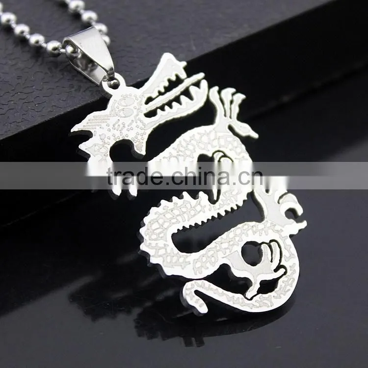 Scaly Dragon of hollow stainless steel jewelry necklace