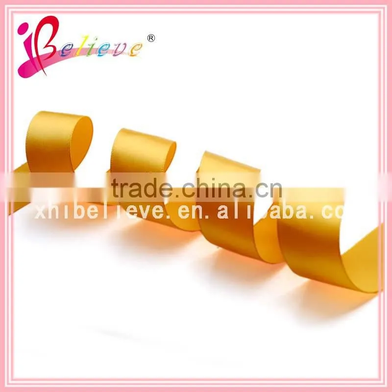 High quality polyester ribbon made in China solid colors orange ribbon ornaments