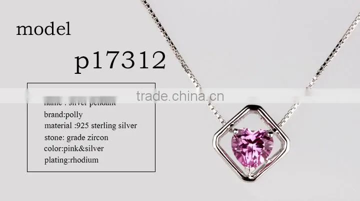 14K fashion necklace white gold pendant sets in dubai