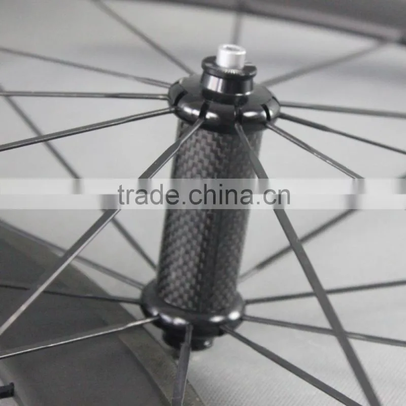 2016 ICAN BIKE high quality 700C 50mm clincher tubeless ready carbon bicycle wheels road bike wheel with R36 carbon hub 50C