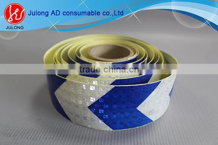 Factory price honeycomb reflective tape arrow red & white reflective film reflective adhesive tape Guangzhou