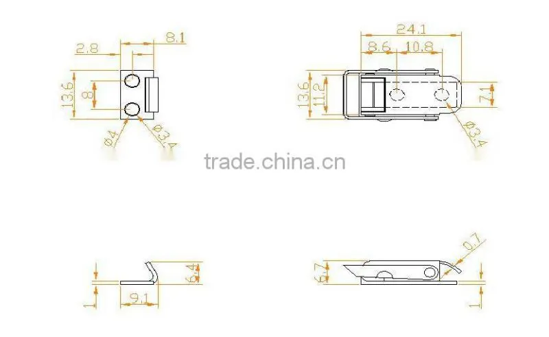 MIT Small Cabinet Box Stainless Steel Mini Toggle Latch