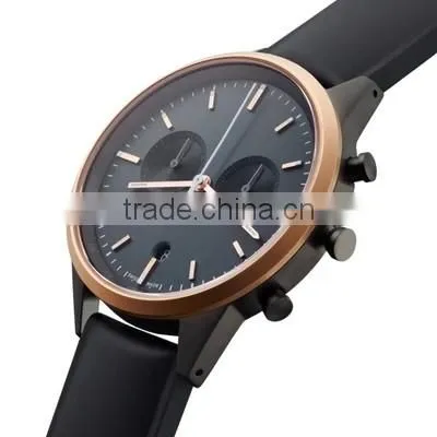 Business fashion genuine leather wrist man watch