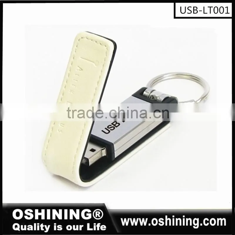Promotional high quality leather usb for gift
