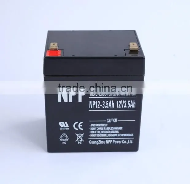 12v3.5ah lead acid battery for alarm systems small 12 volt battery