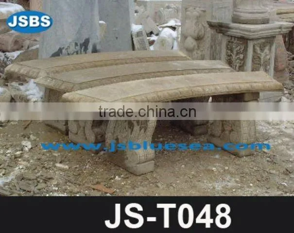 Carved Marble Table and Bench JS-T049