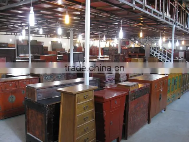 Chinese antique living room blue sideboard cabinet