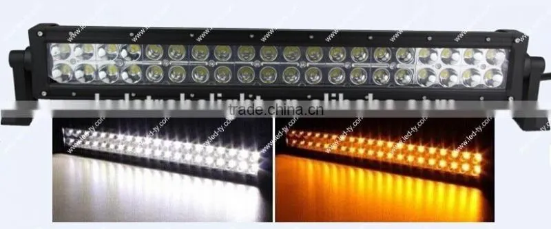 High Quality 120w Amber and White LED Light Bar 21.5 inch LED Offroad Light Bar for jeep, 4WD, 4X4, Boat