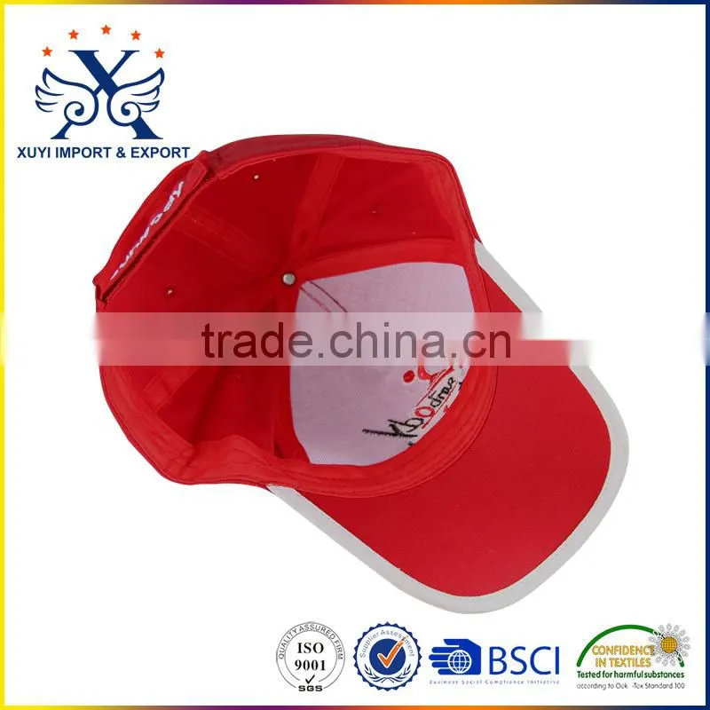 fashion hats caps custom embroidery wholesale cheap red 5 panel hats