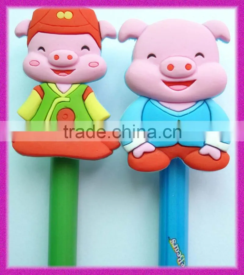 2016 best selling rubber pencil charm
