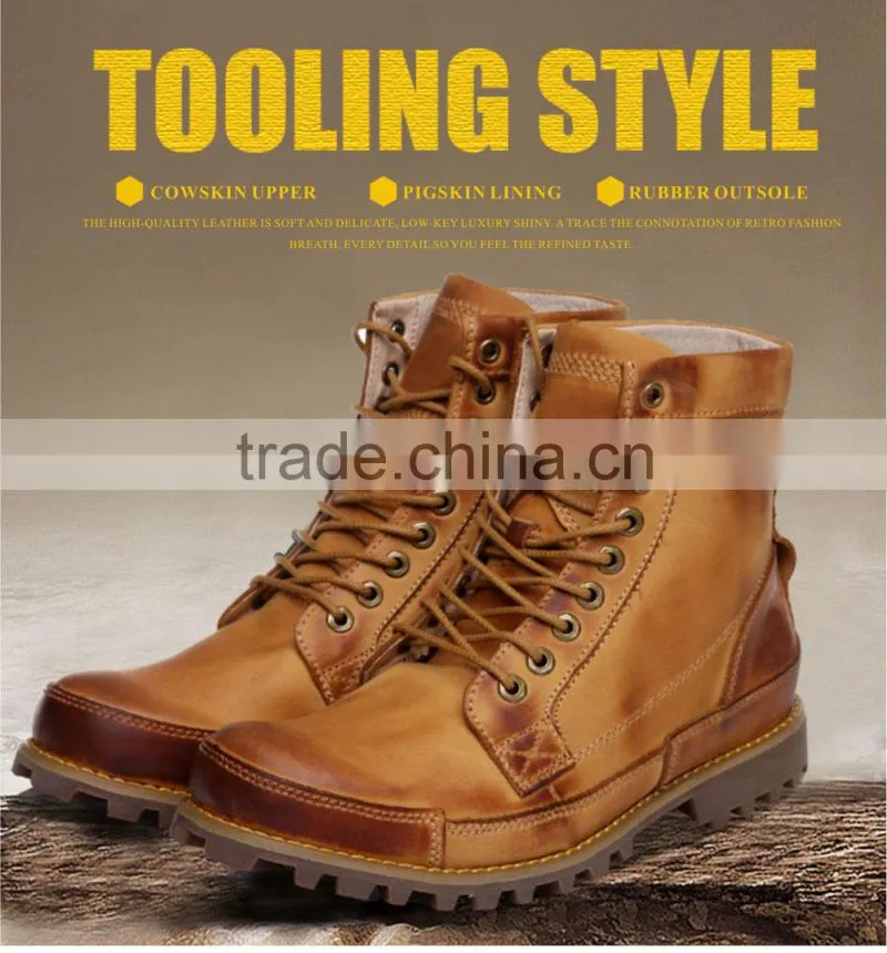 2014 fashion wholesale handmade sole leather men shoes