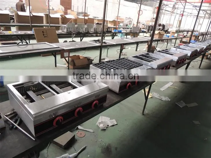 Industrial Takoyaki Griller Equipment Gas 3-Head Fishball Cooker/ Japanese Octopus Maker GW-63