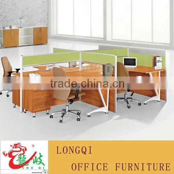 2013 new fashion style high quality hot sale modern four people office staff aluminum partition wall P36