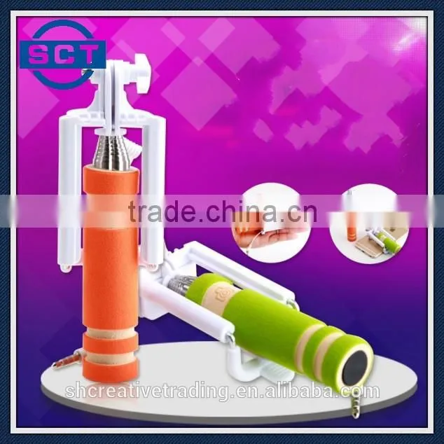 Colorful Mini Monopod Wired Handheld Selfie Stick Monopod Holder