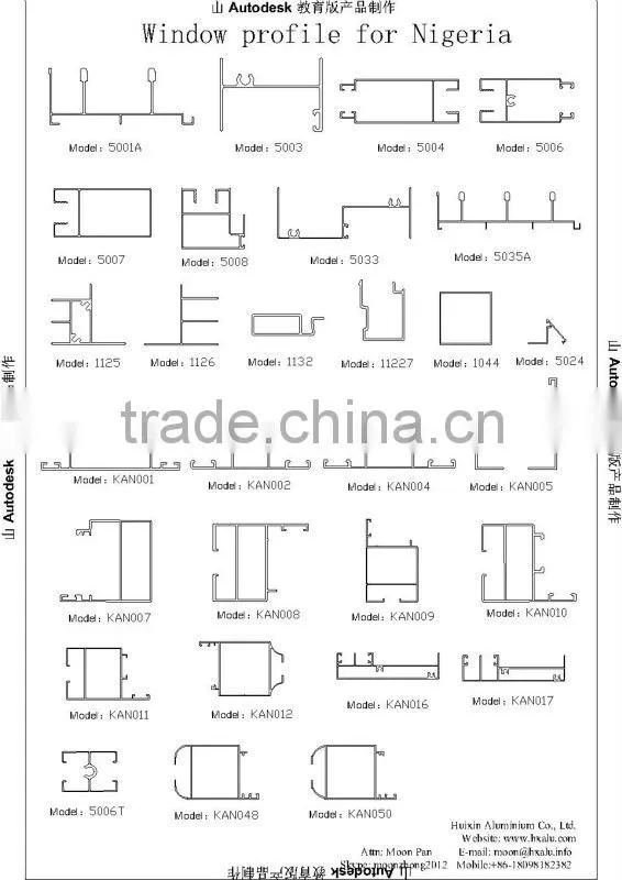 competitive price tile trim aluminum profile hot-selling to Russia