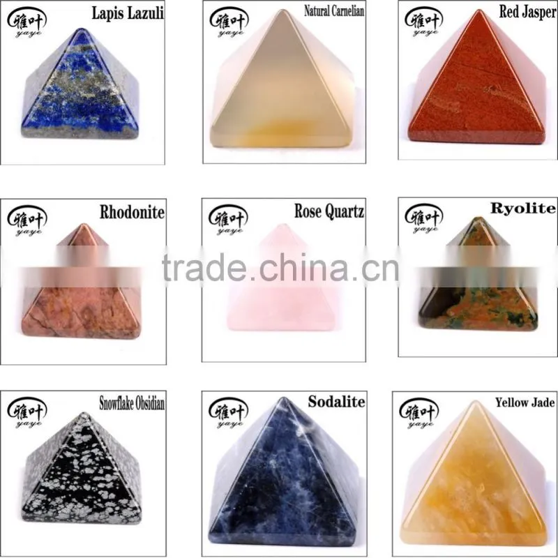 Wholesale fengshui crystal pyramid reiki chakra healing rose quartz pyramids