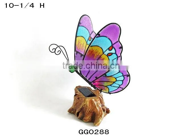 solar light butterfly decoration gift item Glass butterfly Metal butterfly