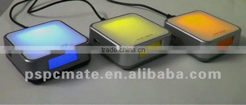 various colors time disply led usb hub 4 port clock usb hub fot gift