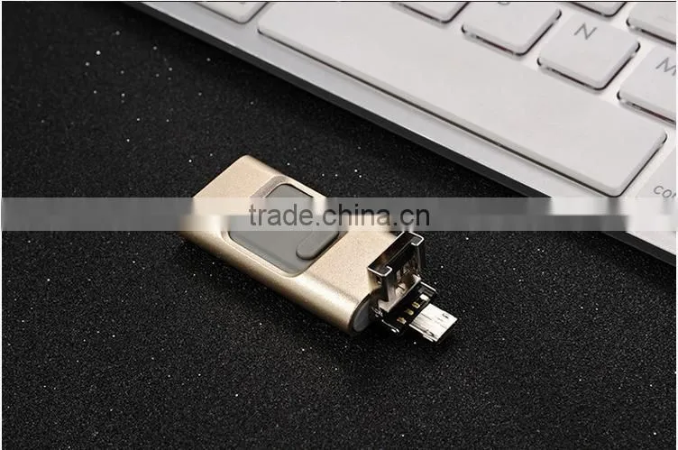 3 IN 1 100% real capacity aprroved MFI certification usb 3.0 custom Ultra Slim cheap mini 16GB 32gb 64GB U Disk usb flash drive