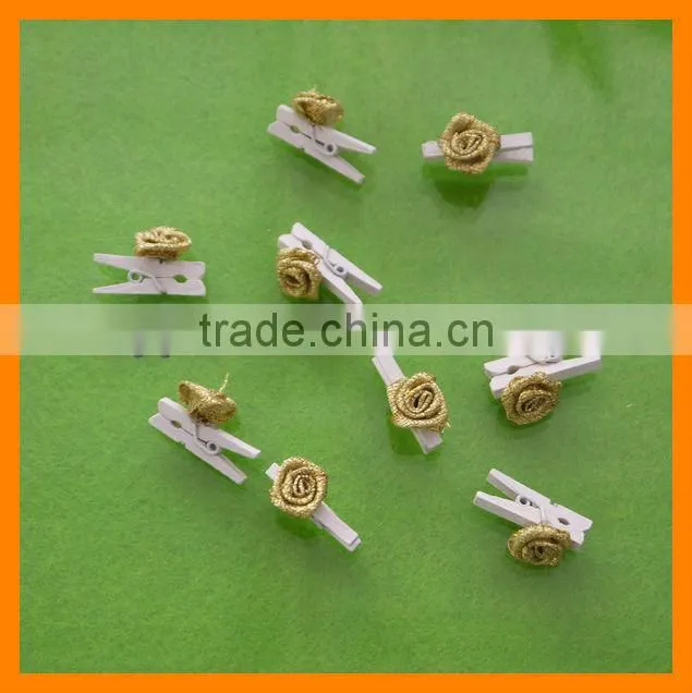 25mm Wooden Butterfly Clip Decoration